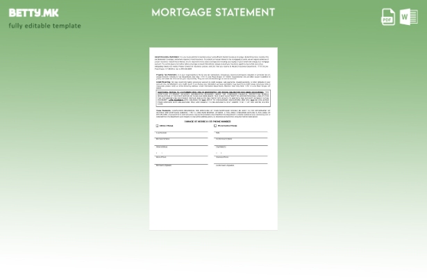 модерен стил Извод за хипотека од банка на САД Varo во шаблон во Word и PDF 1